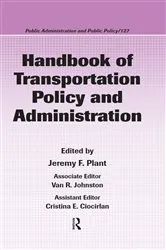 Book cover of Handbook of Transportation Policy and Administration by Unknown