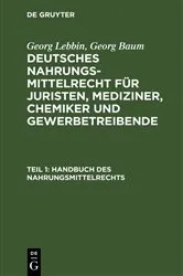 Book cover of Handbuch des Nahrungsmittelrechts by Unknown