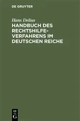 Book cover of Handbuch des Rechtshilfeverfahrens im Deutschen Reiche by Unknown