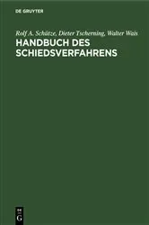 Book cover of Handbuch des Schiedsverfahrens by Unknown