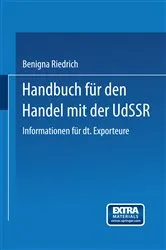Book cover of Handbuch für den Handel mit der UdSSR by Benigna Riedrich