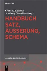 Book cover of Handbuch Satz, Äußerung, Schema by Christa Dürscheid