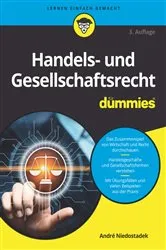 Book cover of Handels- und Gesellschaftsrecht für Dummies (3rd ed.) by André Niedostadek