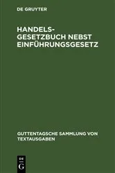 Book cover of Handelsgesetzbuch nebst Einführungsgesetz (9th ed.) by Unknown