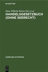 Book cover of Handelsgesetzbuch (ohne Seerecht) (20th ed.) by Hans-Wilhelm Kötter