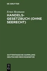 Book cover of Handelsgesetzbuch (ohne Seerecht) (2nd ed.) by Ernst Heymann