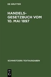 Book cover of Handelsgesetzbuch vom 10. Mai 1897 by Unknown