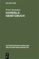 Book cover of Handelsgesetzbuch by Ernst Heymann