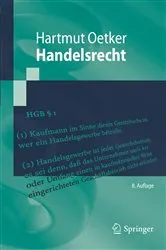 Book cover of Handelsrecht (8th ed.) by Hartmut Oetker