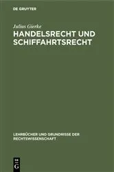 Book cover of Handelsrecht und Schiffahrtsrecht (7th ed.) by Unknown