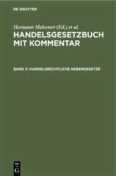Book cover of Handelsrechtliche Nebengesetze (12th ed.) by H. Makower