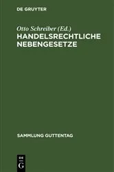 Book cover of Handelsrechtliche Nebengesetze by Otto Schreiber