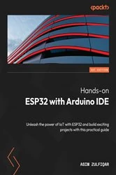 Book cover of Hands-on ESP32 with Arduino IDE by Asim Zulfiqar