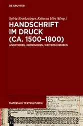 Book cover of Handschrift im Druck (ca. 1500–1800) by Sylvia Brockstieger