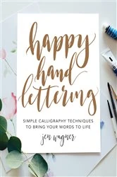 Book cover of Happy Hand Lettering by Jen Wagner