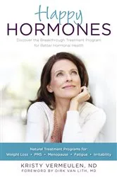 Book cover of Happy Hormones by Kristy Vermeulen