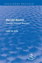 Book cover of Harold Bloom (Routledge Revivals) by Peter De Bolla