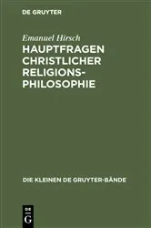 Book cover of Hauptfragen christlicher Religionsphilosophie by Emanuel Hirsch