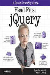 Book cover of Head First jQuery by Ryan Benedetti