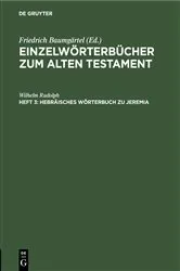Book cover of Hebräisches Wörterbuch zu Jeremia (2nd ed.) by Wilhelm Rudolph
