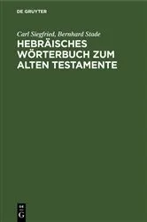 Book cover of Hebräisches Wörterbuch zum Alten Testamente by Carl Siegfried