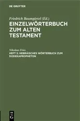 Book cover of Hebräisches Wörterbuch zum Dodekapropheton by Nikolaus Fries
