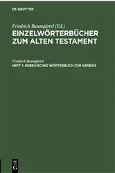 Book cover of Hebräisches Wörterbuch zur Genesis (3rd ed.) by Friedrich Baumgärtel