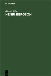 Book cover of Henri Bergson by Günther Pflug