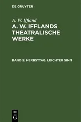 Book cover of Herbsttag. Leichter Sinn by A. W. Iffland