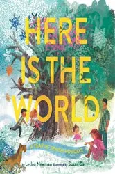 Book cover of Here Is the World: A Year of Jewish Holidays by Lesléa Newman