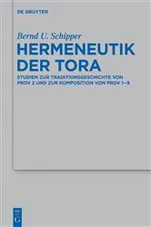Book cover of Hermeneutik der Tora by Bernd U. Schipper