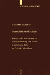 Book cover of Herrschaft und Schrift by Jeannette Rauschert