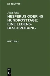 Book cover of Hesperus oder 45 Hundposttage : Eine Lebensbeschreibung (3rd ed.) by Jean Paul