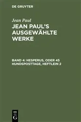 Book cover of Hesperus, oder 45 Hundsposttage, Heftlein 2 by Jean Paul