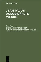Book cover of Hesperus oder fünfundvierzig Hundsposttage (2nd ed.) by Jean Paul