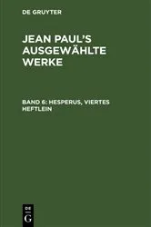 Book cover of Hesperus, viertes Heftlein (2nd ed.) by Jean Paul
