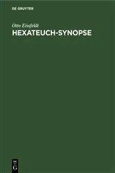 Book cover of Hexateuch-Synopse by Otto Eissfeldt