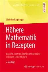 Book cover of Höhere Mathematik in Rezepten (2nd ed.) by Christian Karpfinger