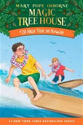 Book cover of High Tide in Hawaii by Mary Pope Osborne