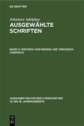 Book cover of Historia von Rhodis. Die Türckisch Chronica by Johannes Adelphus
