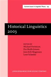 Book cover of Historical Linguistics 2003 by Michael Fortescue