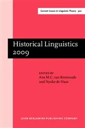 Book cover of Historical Linguistics 2009 by Ans M.C. van Kemenade
