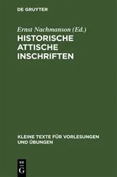 Book cover of Historische attische Inschriften by Ernst Nachmanson