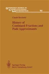 Book cover of History of Continued Fractions and PadÃ© Approximants by Claude Brezinski