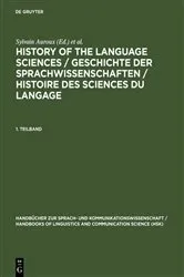 Book cover of History of the Language Sciences / Geschichte der Sprachwissenschaften / Histoire des sciences du langage. 1. Teilband by Unknown