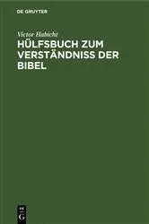 Book cover of Hülfsbuch zum Verständniß der Bibel by Victor Habicht
