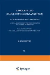 Book cover of Hämolyse und Hämolytische Erkrankungen by Helmut Schubothe