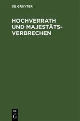 Book cover of Hochverrath und Majestätsverbrechen by Unknown