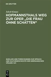 Book cover of Hofmannsthals Weg zur Oper 