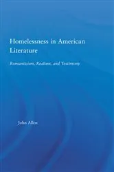 Book cover of Homelessness in American Literature by John Allen